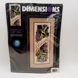Dimensions Cross Stitch Kit Hummingbirds Welcome Floral