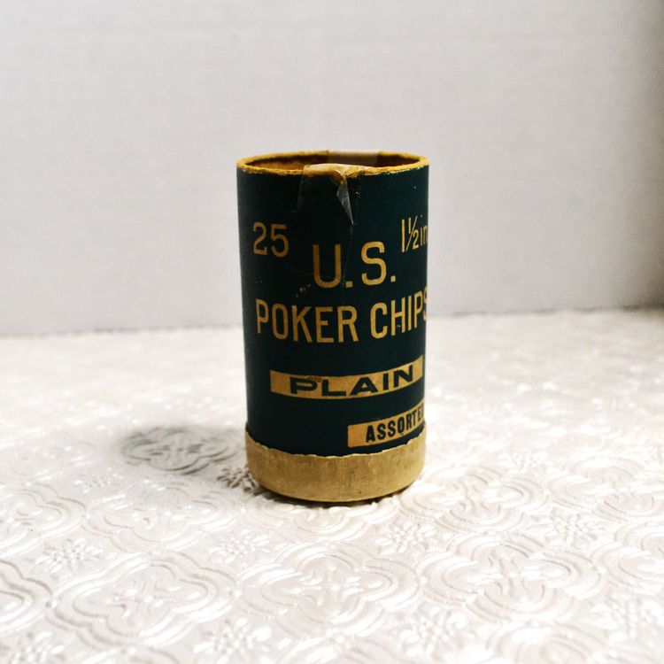 MCM US Poker Chips 2 Colors Cardboard Tube