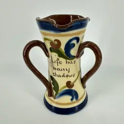 Studio Pottery Redware Folk Art Vase