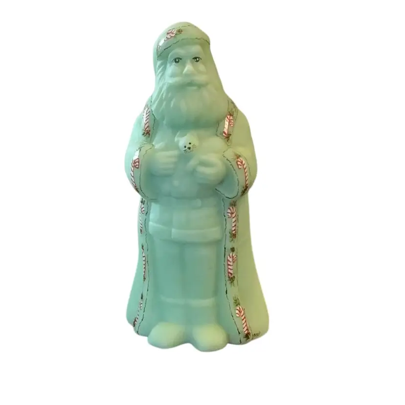 Hand Painted Satin Jadette Standing Santa Claus 8 1/2” X 4 1/2”