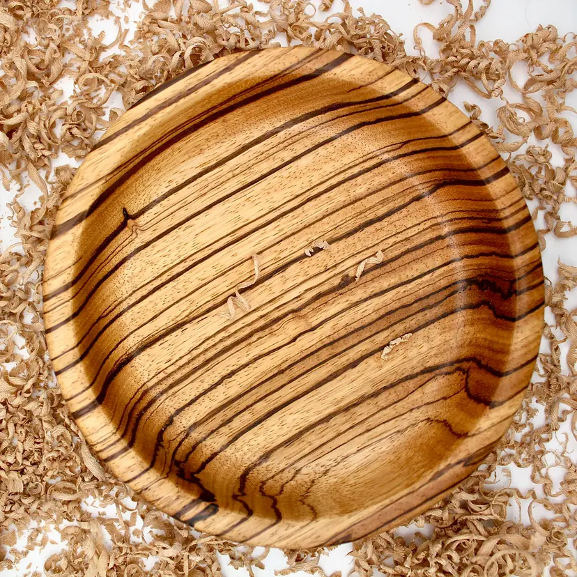 Zebra Wood Plate