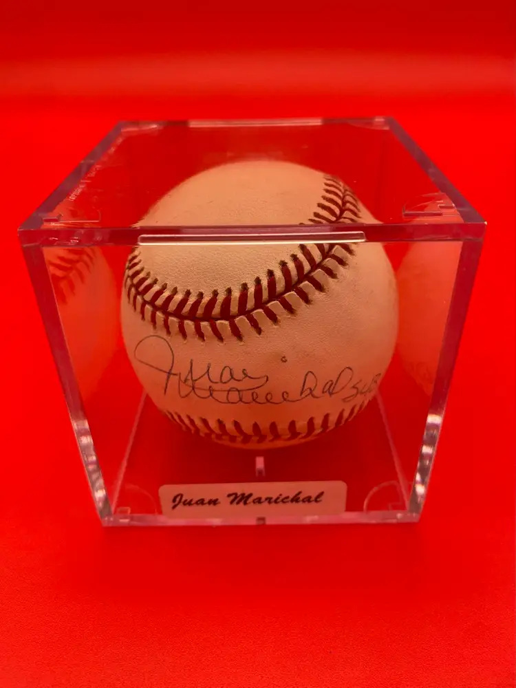 Juan Marichal S43 Winner Autographed National League Baseball w/ COA & Case