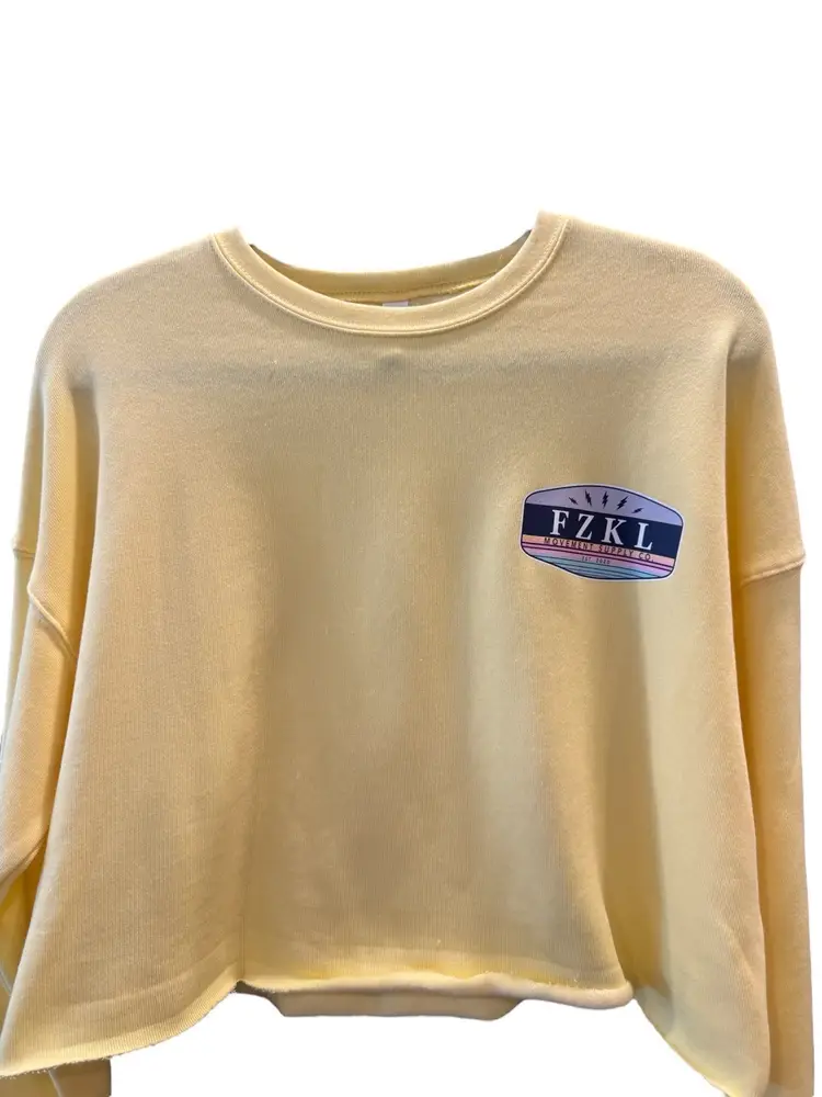 Electric Sunrise Women's Crew Crop Sweatshirt