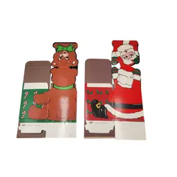 Vintage Giftco Christmas Candy Boxes Bear & Santa Claus Holiday Design