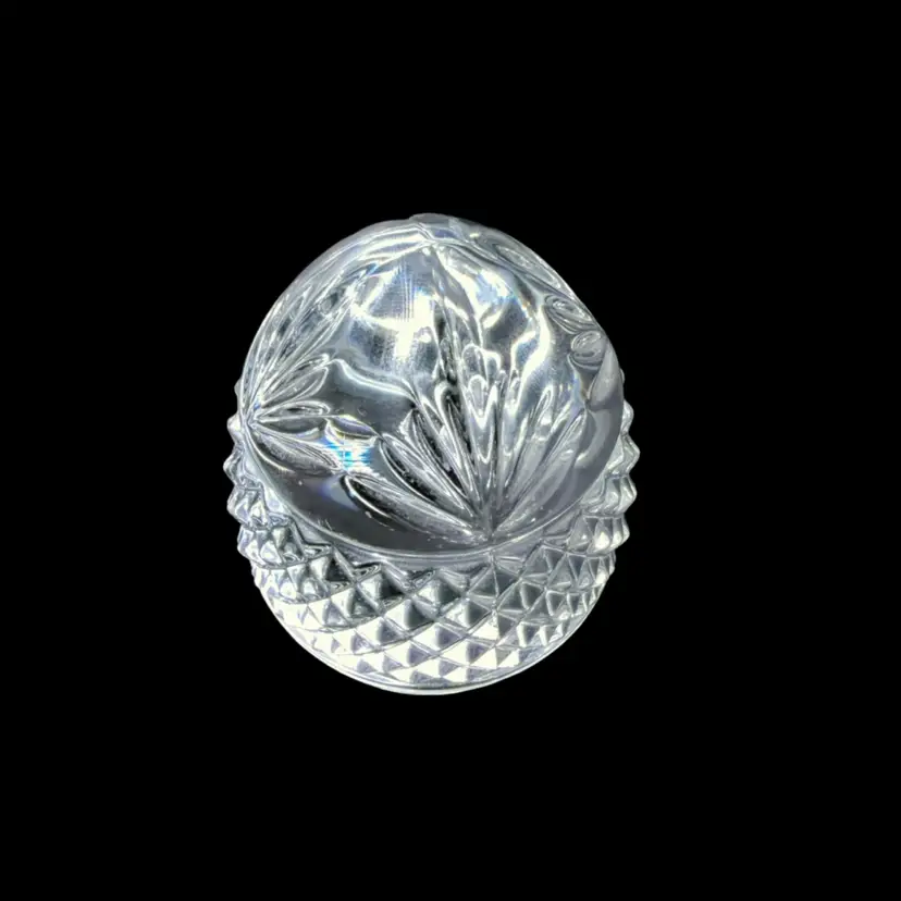 France Egg Hobnail Clear Paperweight