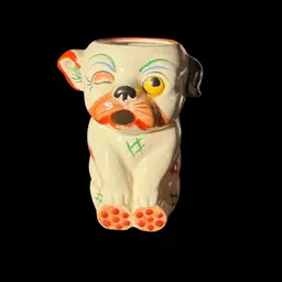 Antique BONZO The Dog Lusterware Small Pitcher Creamer Hand Painted Made in Japan