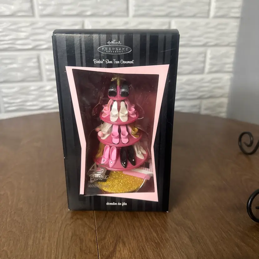 Vintage Hallmark Keepsake 45th Anniversary Barbie Shoe Tree Ornament 2004 NIB