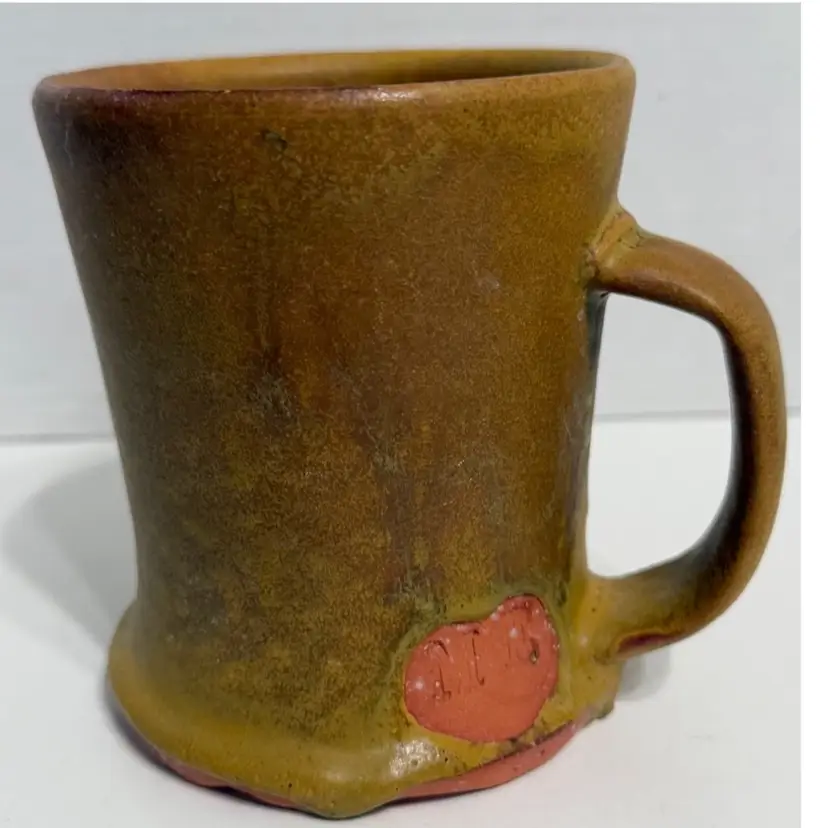 Coffee/tea Mug Cup By Michelle Etrick 4.5” Tall 3.75 Dia.
