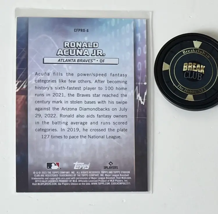 Ronald Acuna Jr. Stadium Chief Fantasy Pro Atlanta Braves