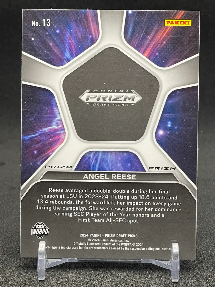 2024 Panini Prizm Draft Picks - Angel Reese Deep Space Silver Prizm #13 RC