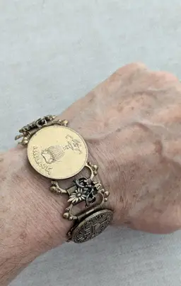 Vintage Israeli Coin Bracelet