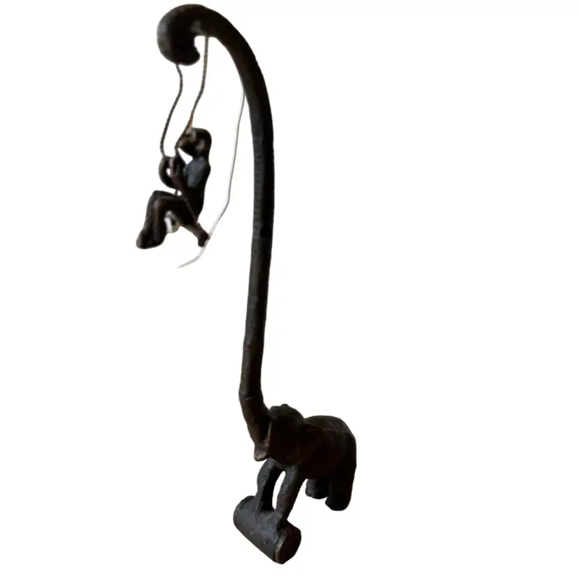 Uttermost By Joseph Famulari Elephant Bronze Monkey Swing Unique Whimsical Figurine