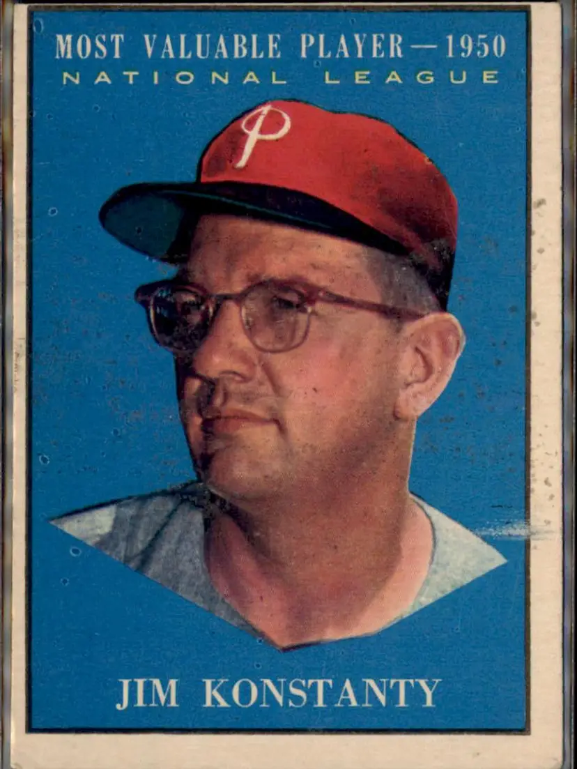 1961 Topps #479 Jim Konstanty - ( ) - Philadelphia Phillies