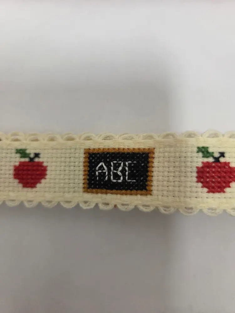 Lot of Cross-stitched School Themed Ribband To Add To Crafts