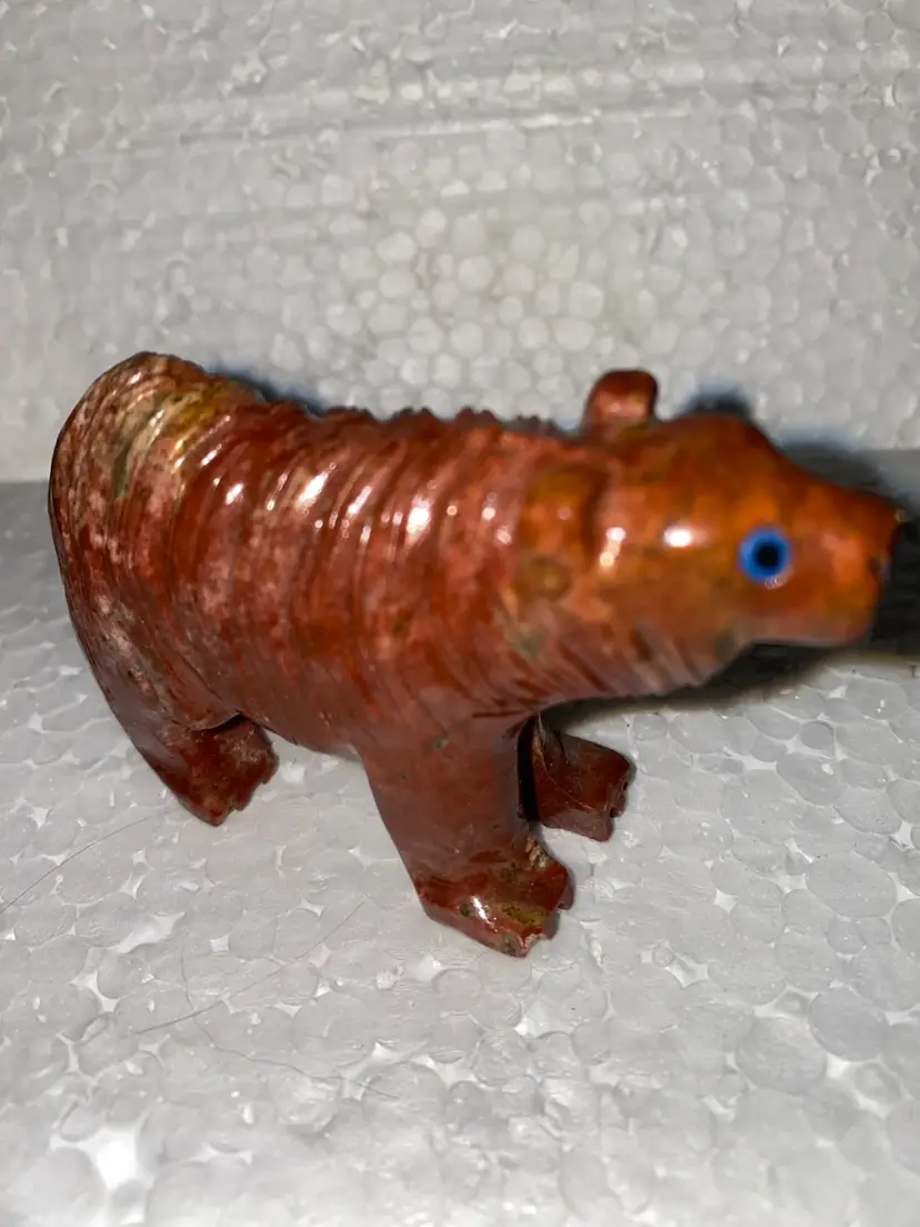 #01 Hand Carved Animal Figurine made in Peru, Hand Carved as pictured Large 4" X 3"