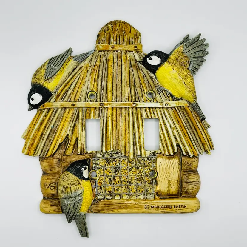 Marjolein Bastin Bird Feeder Light Cover Plate With Chickadees 