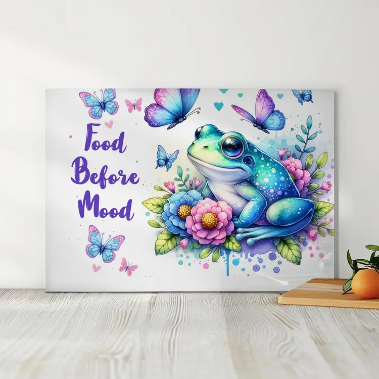 11x8 glass cutting board Food before mood