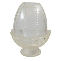 Fenton Frosted Beaded Daisy Fairy Lamp