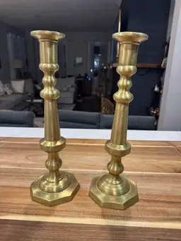 Large Brass Candlesticks