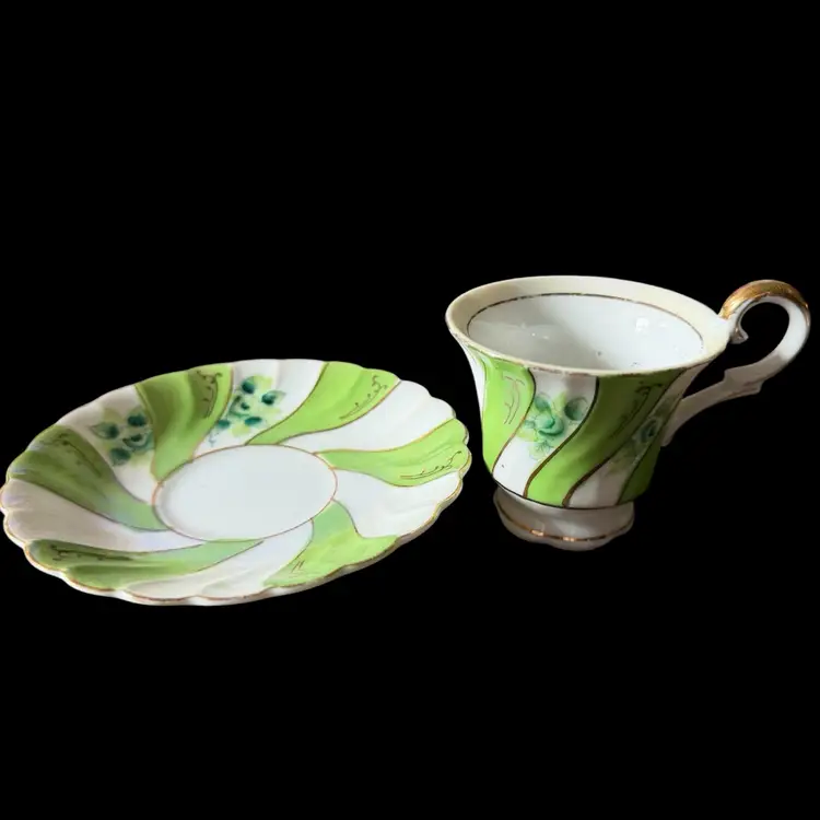 Occupied Japan Demi Cup And Saucer