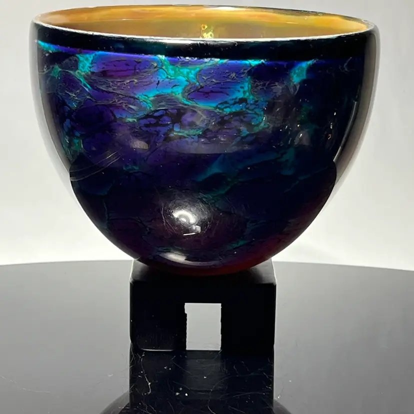 Signed Studio Art Glass Vase