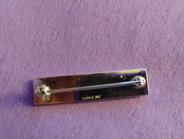 Vintage, Silver Tone Bar Brooch, Elegant Design, Pre-Owned