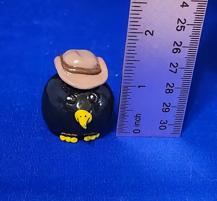 Shirley's Crows - Crow with Cowboy Hat