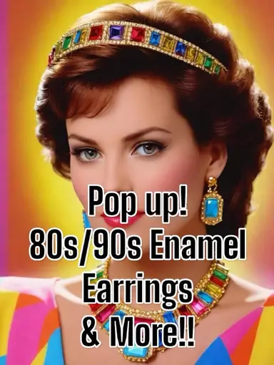 Pop Up- Enamel Hand Painted Earrings & More. Janetlovestoshop 