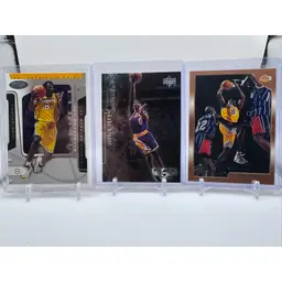 MBB #37 Kobe Bryant Lot (3-cards) Including Upper Deck Black Diamond
