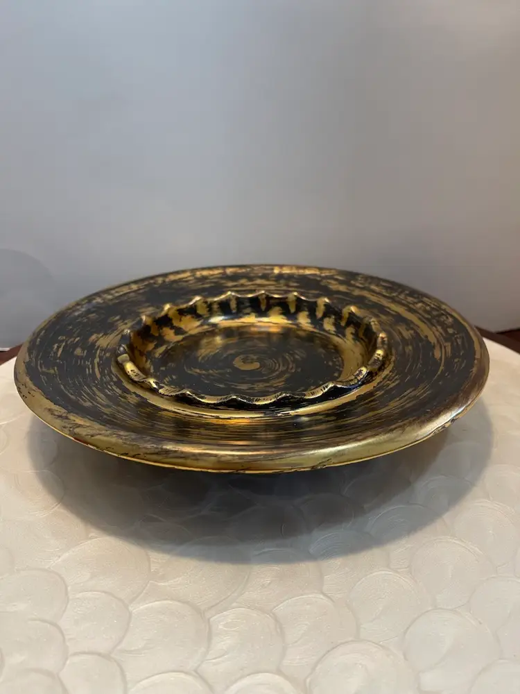 Stangl Black Gold Ashtray