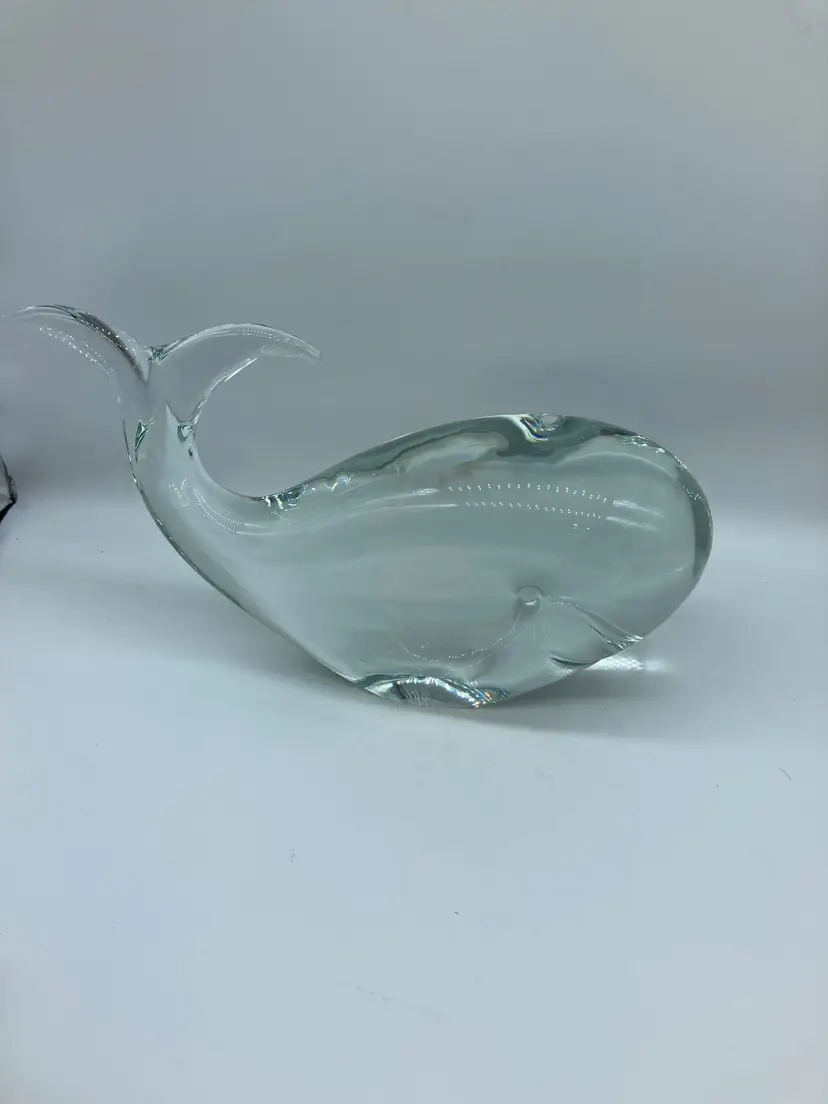 Extra Large Clear Glass Whale