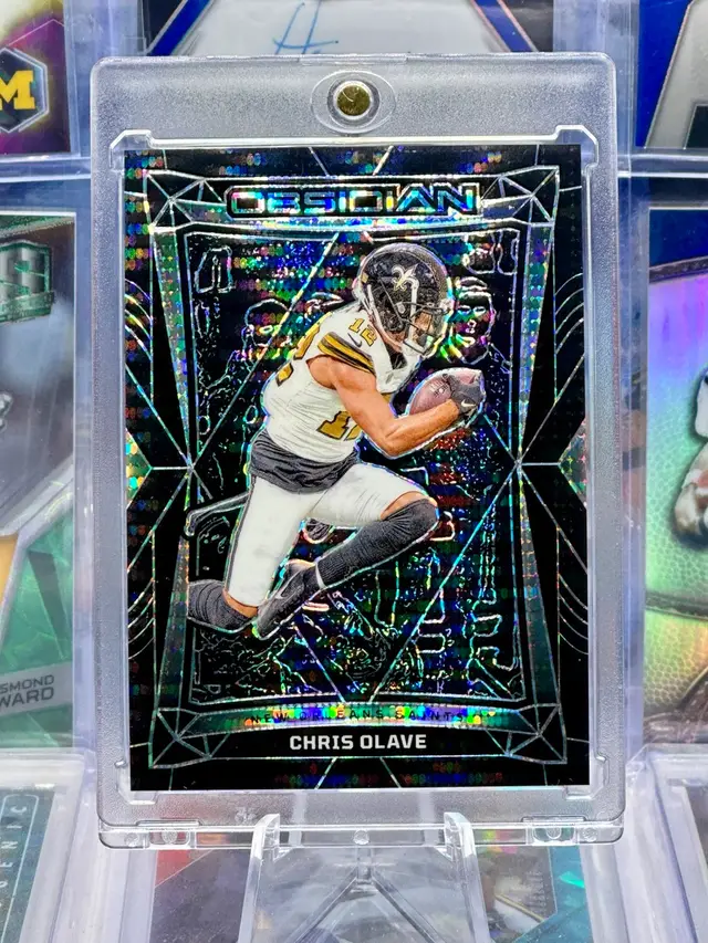 Chris Olave 2024 Obsidian Asia Black Pulsar Prizm SP #139 New Orleans Saints