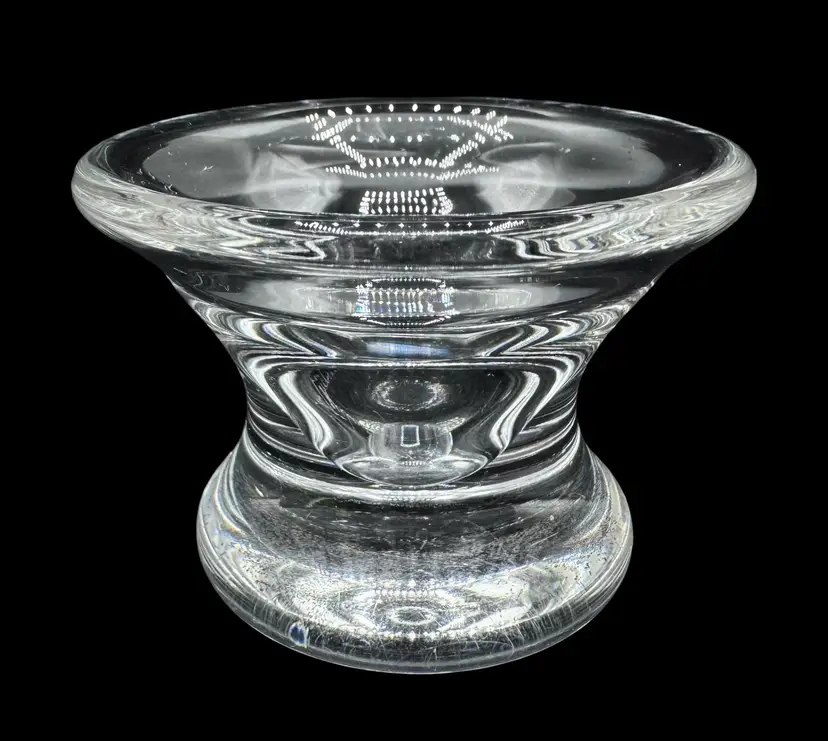 Signed Steuben Crystal Art Glass Open Salt Dip Cellar #7869 Arthur Douglas Jr
