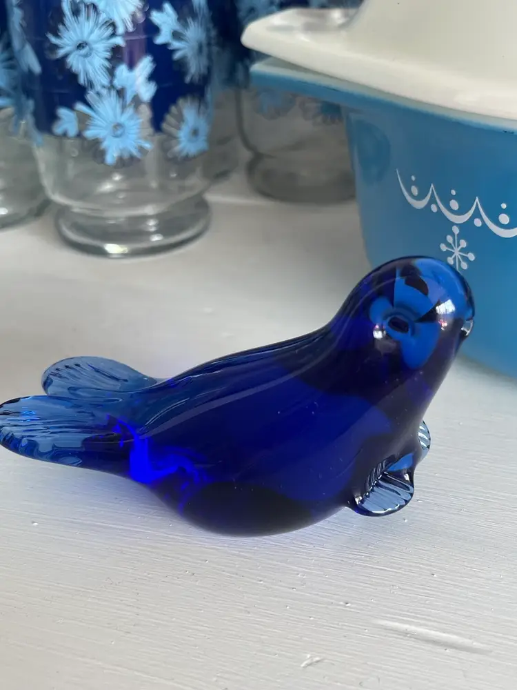 Cobalt Blue Glass Seal