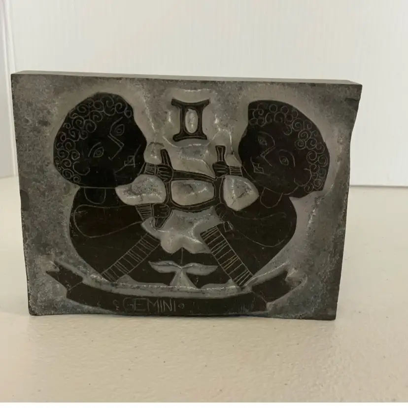 Rodney Winfield Gemini Carved Stone Block