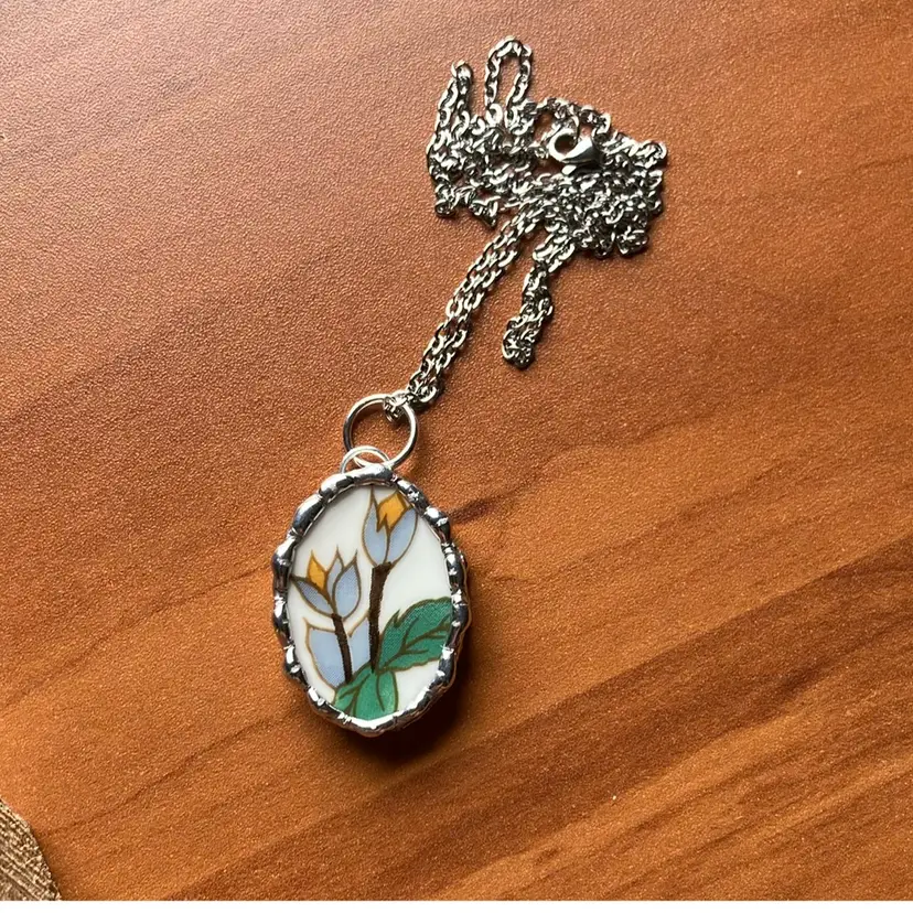 Handmade Dishware Pendant #8