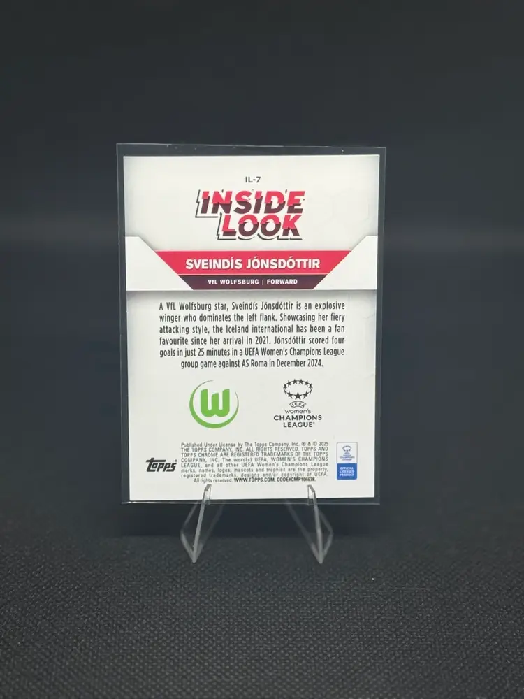 2024-25 Topps Chrome Women's UEFA Sveindis Jonsdottir Inside Look /75