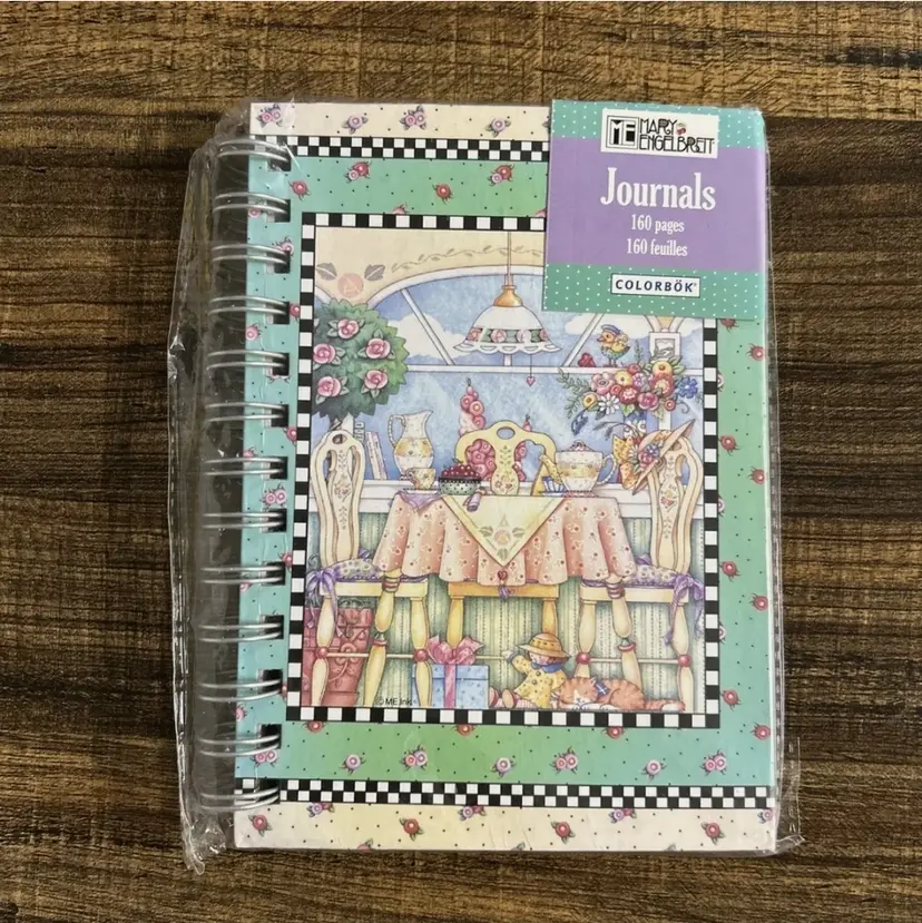 Mary Engelbreit Spiral Journal Notebook 160 Pages Kitchen Cottage Artwork