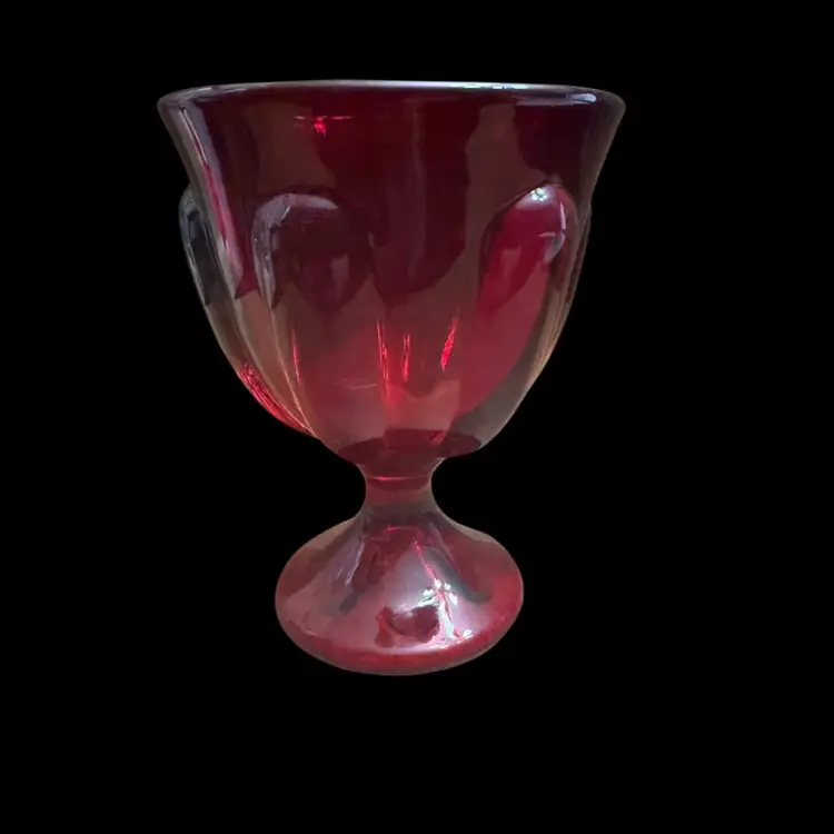 Vintage Viking style red goblet or candy dish