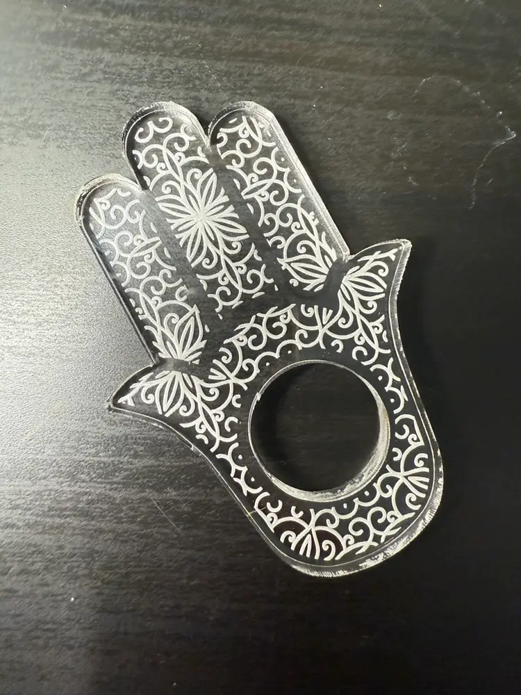 Hamsa Crystal Sphere Holder