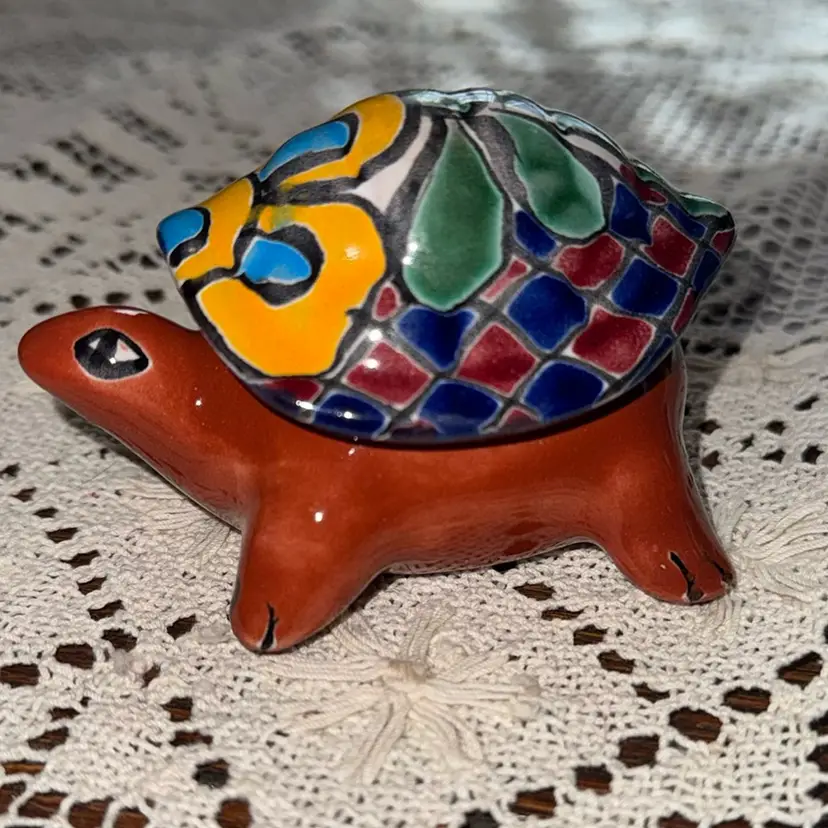 Talavera Turtle Trinket Box - Mexico