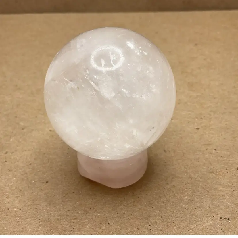 Beautiful Clear Quartz Stone Sphere Orb Ball 41.6mm
