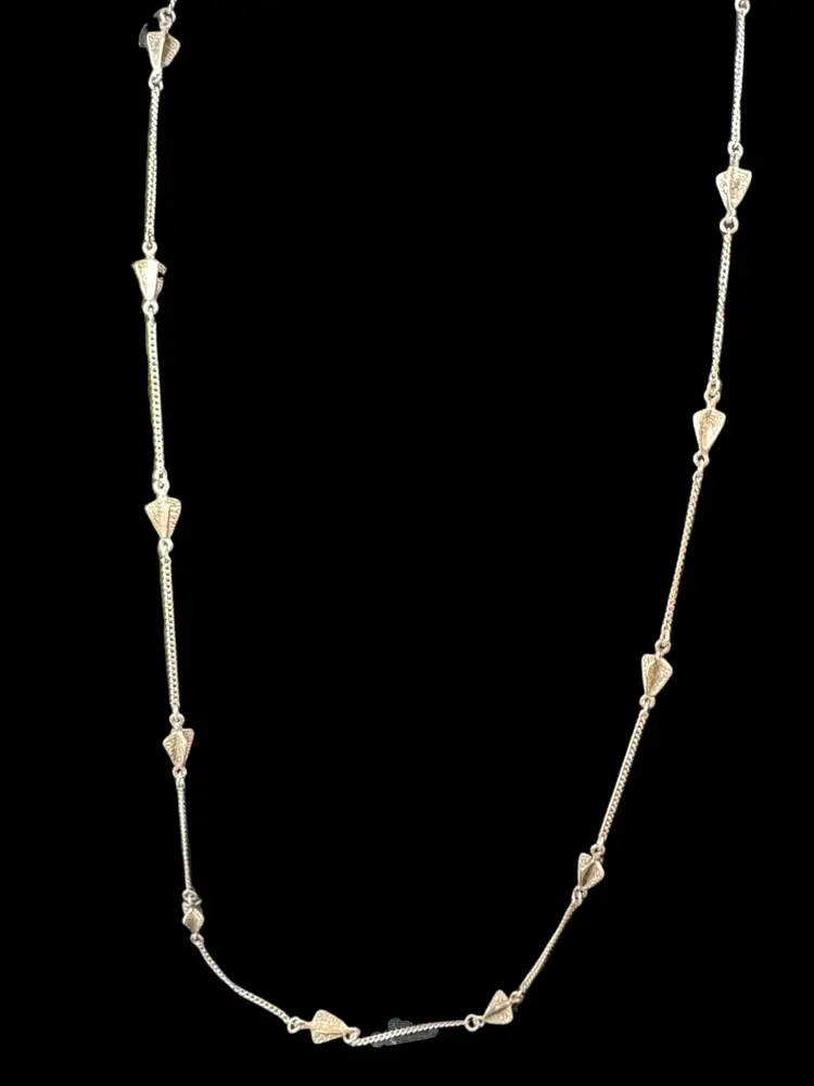 Vintage Sterling Silver Link Necklace 73 grms - Long 30” & 32” Lot Of 2 -  Tested 2x Metal Guaranteed