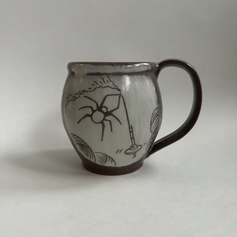 Green Bridge Pottery Mug Spider