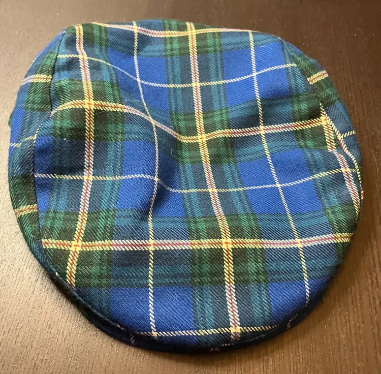 VTG Bonda Nova Scotia Blue Tartan Newsboy Flat Cap