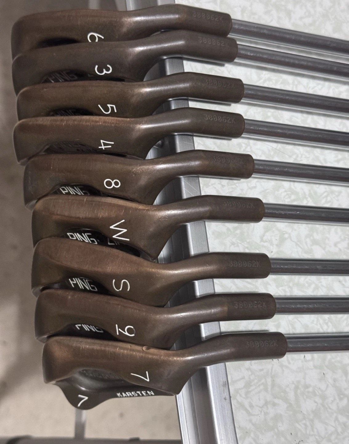PING ZING BERYLLIUM COPPER IRON SET 3-PW-SW JZ Steel Stiff Flex