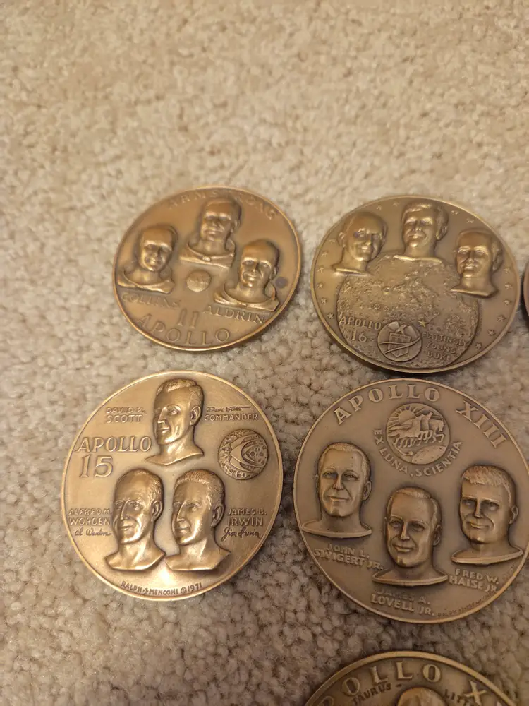 NASA Apollo  Bronze 7 Medallions