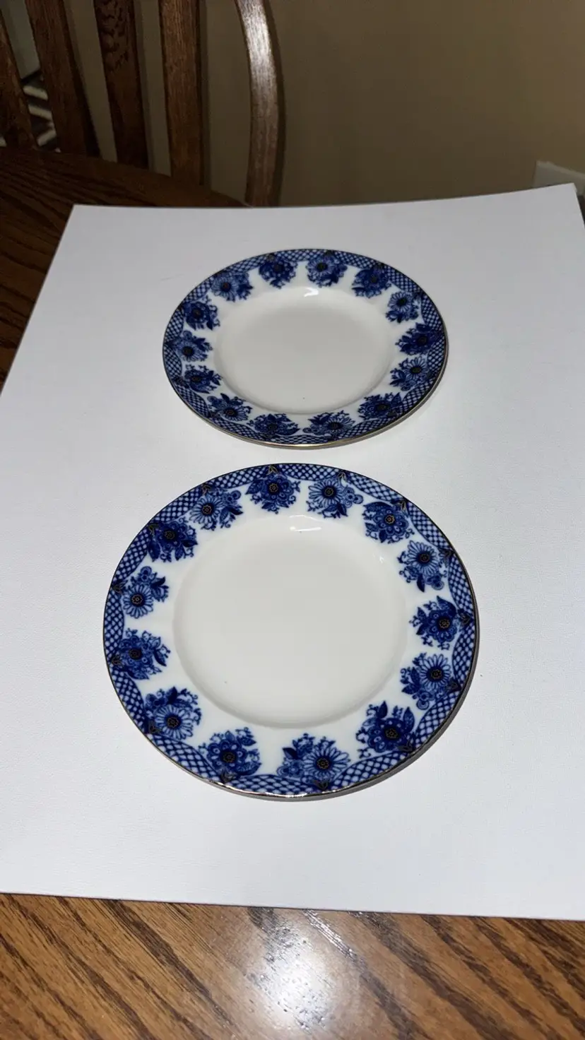 Lomonosov Bridesmaid Dessert Plates 7.25” diameter set of 2