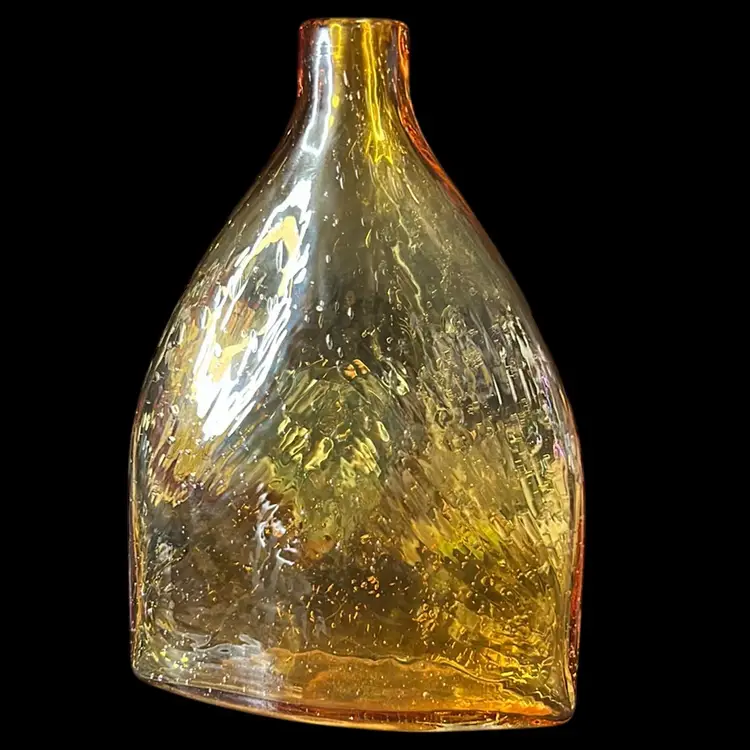 Italian AMICI Bubble Glass Vase: 5.5”x8”x2”