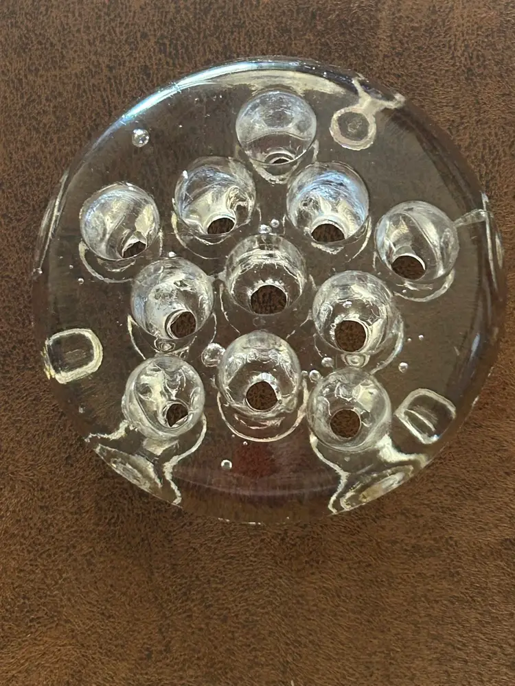 2 Clear Glass 3” Flower Frogs